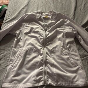 WonderWink Women's White Bomber Jacket